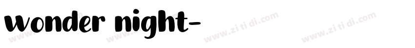 wonder night字体转换
